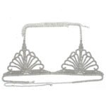 Rhinestone Claw Chain Body Chain Set Sexy Bra Panty Set Lingerie Show - Image 5