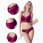 Sexy Mousse Women Sexy Bra Set Ultra-thin Red Black Lace Bras Underwear Push up Bra and underwear - Image 5