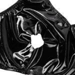 Cutout Bra  Panty Set Shiny Leather Plus Size - Image 2