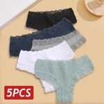 5PCS Set Women Lace Seamless Cotton Panties Sexy Brazilian P - Image 9
