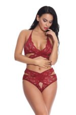 Halterneck Tie Three-point Bra And Panty Set - Image 6