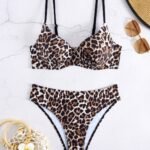 Leopard Print Sexy Lingerie With Steel Ring Small Breast Size Exaggerating Bra Hot Girl Bra Set - Image 2