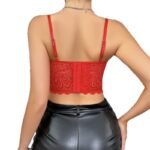 Sexy Push Up Pure Want Lace Up Waist Red Bra - Image 5