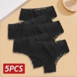 5PCS Set Women Lace Seamless Cotton Panties Sexy Brazilian P - Image 2