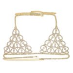 Rhinestone Claw Chain Body Chain Set Sexy Bra Panty Set Lingerie Show - Image 8