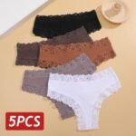 5PCS Set Women Lace Seamless Cotton Panties Sexy Brazilian P - Image 4