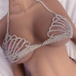 Rhinestone Claw Chain Body Chain Set Sexy Bra Panty Set Lingerie Show - Image 2