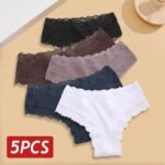 5PCS Set Women Lace Seamless Cotton Panties Sexy Brazilian P - Image 7
