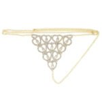 Rhinestone Claw Chain Body Chain Set Sexy Bra Panty Set Lingerie Show - Image 9